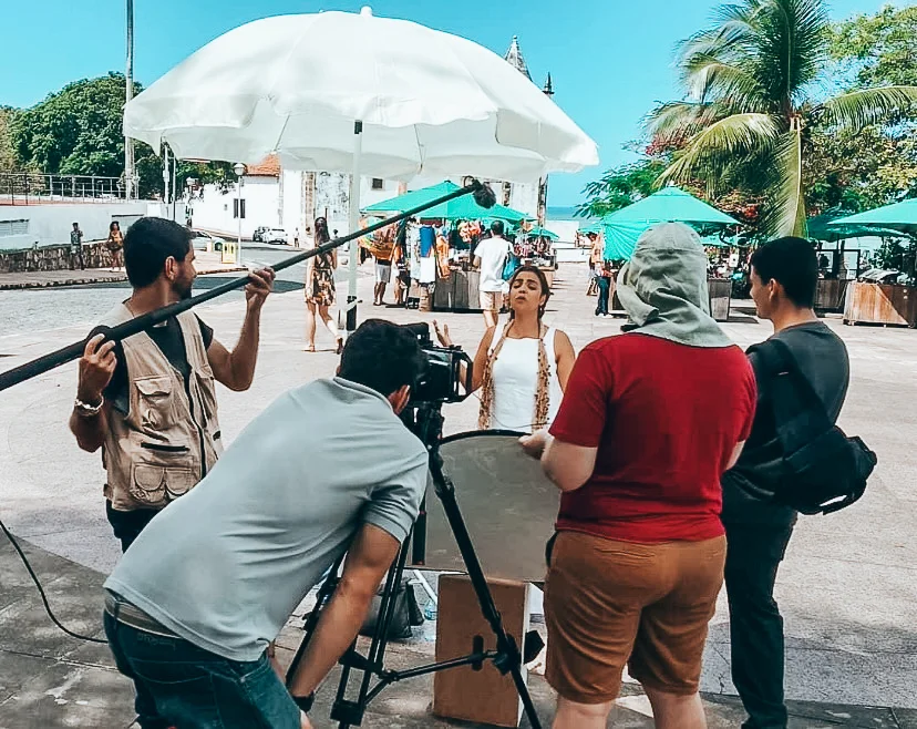 Produção de vídeo em campo